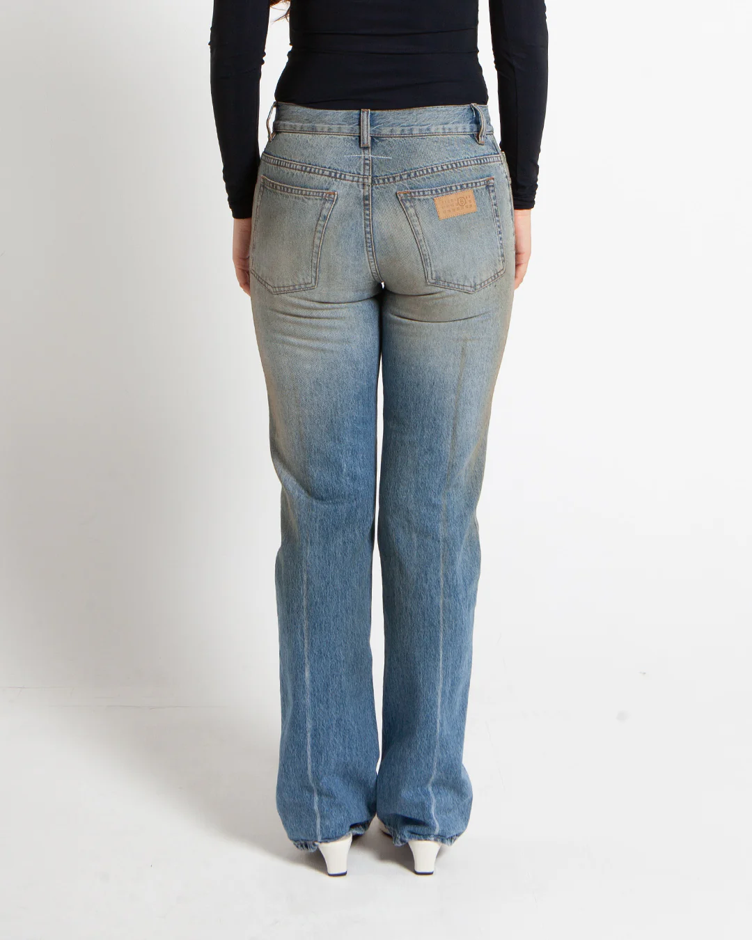 MM6 Maison Margiela Straight Leg Jeans Blue - Image 3