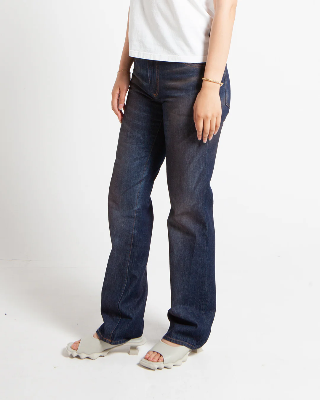 MM6 Maison Margiela Straight Leg Jeans Indigo - Image 2