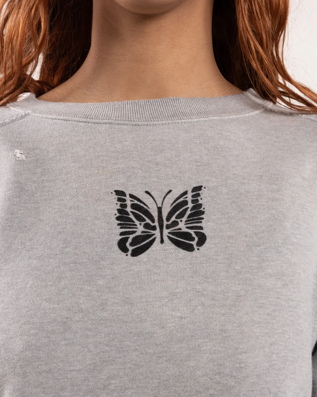 Needles Deconstructed Sweatshirt Grey - Image 4