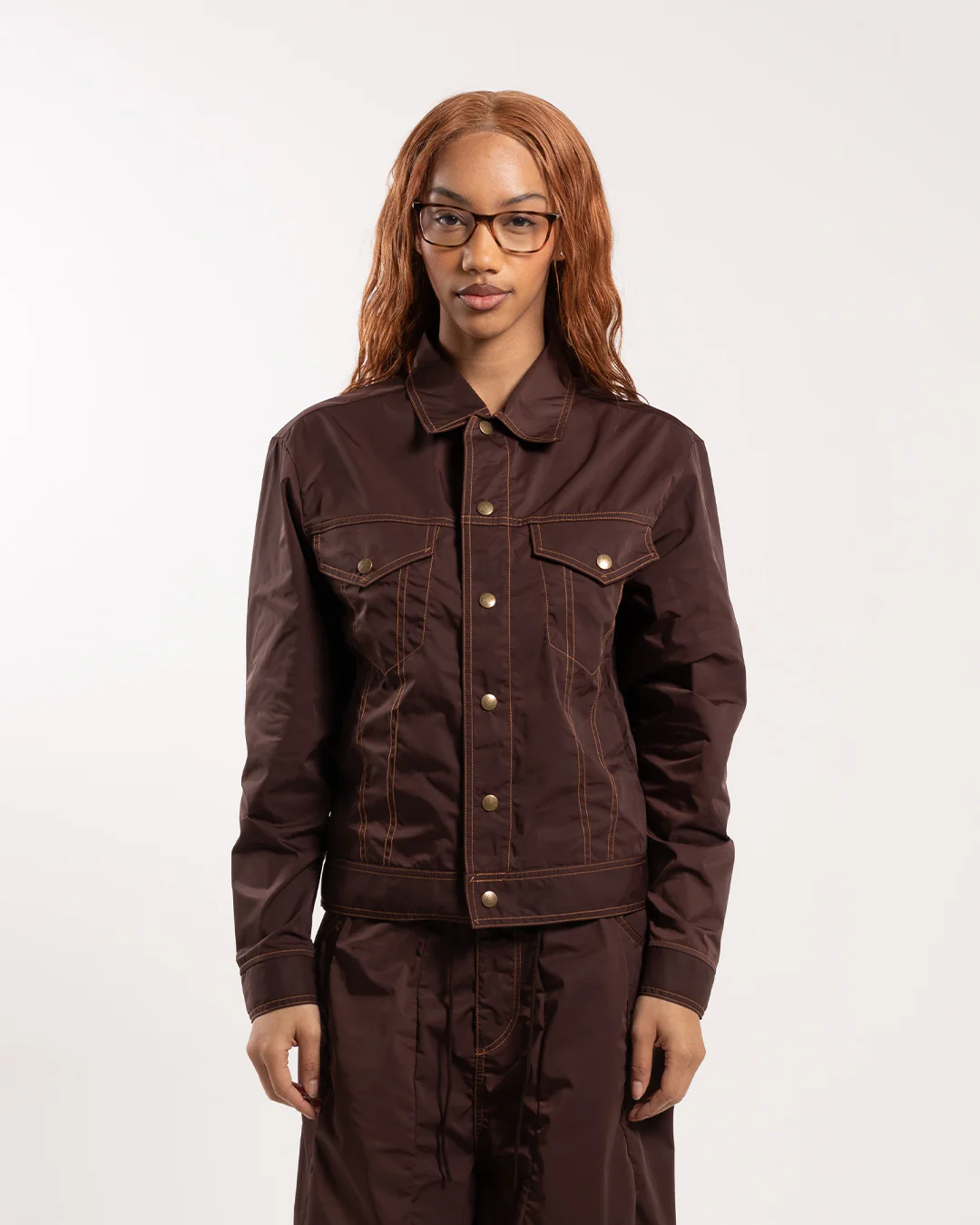 Needles Jean Jacket - Memory Poly Taffeta Brown
