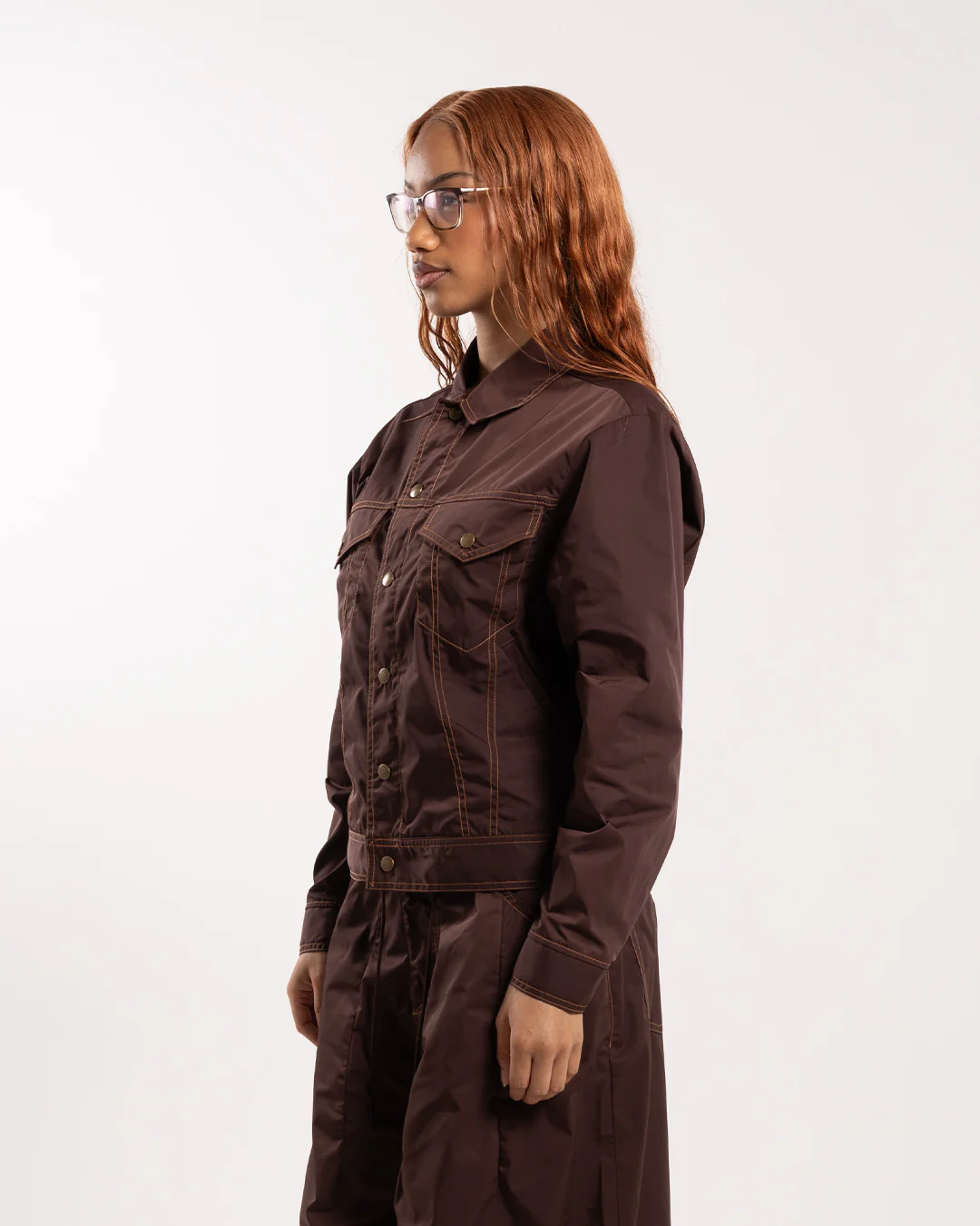 Needles Jean Jacket - Memory Poly Taffeta Brown - Image 2