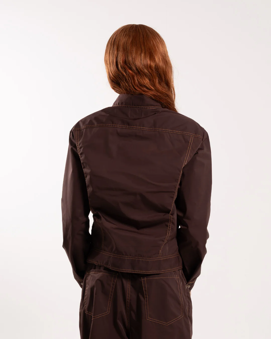 Needles Jean Jacket - Memory Poly Taffeta Brown - Image 3