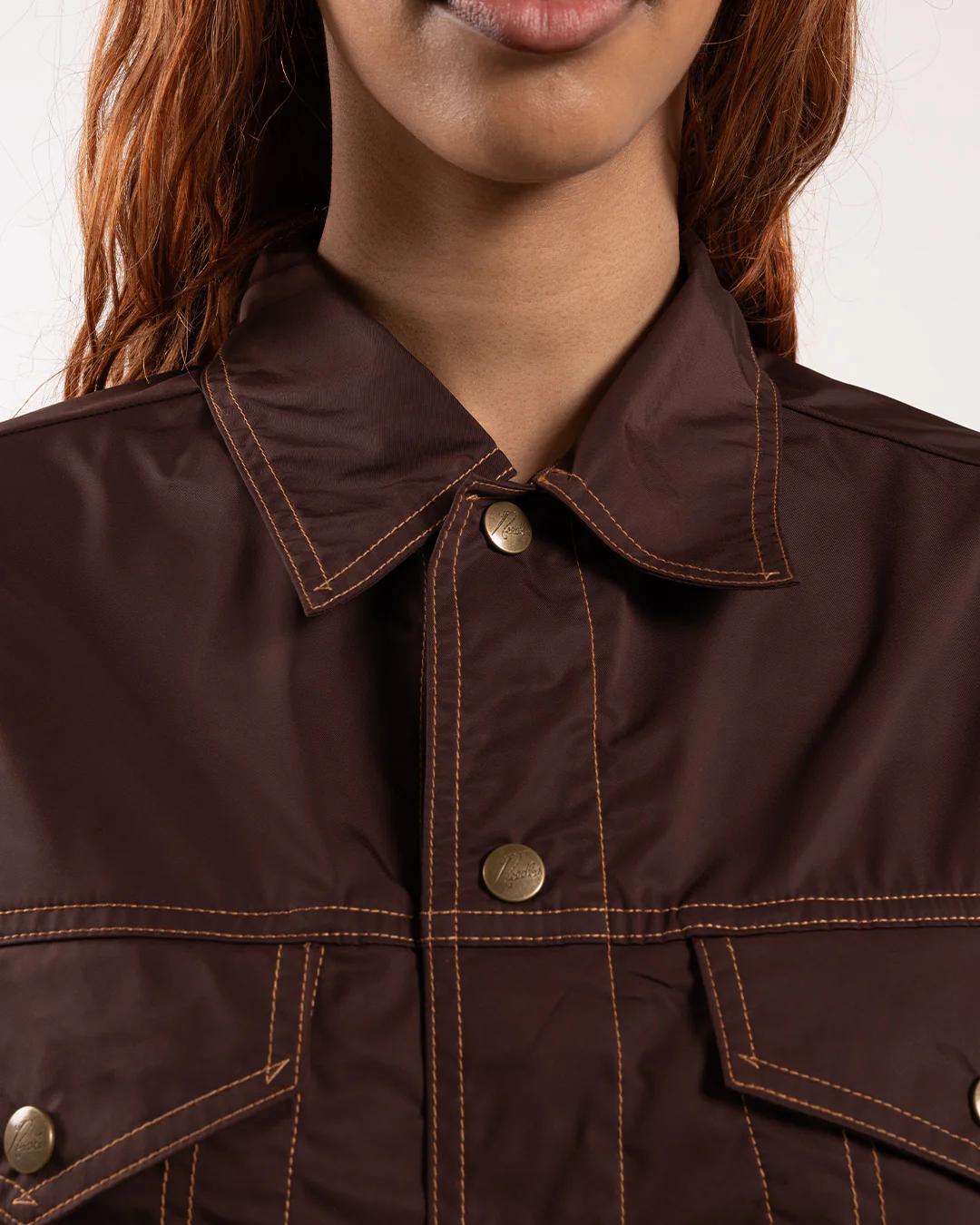 Needles Jean Jacket - Memory Poly Taffeta Brown - Image 4