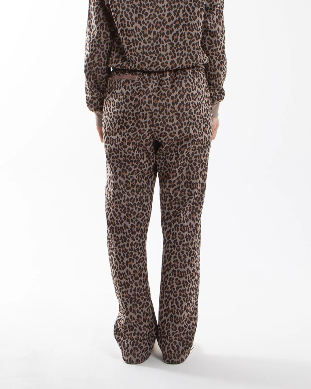Needles Track Pant - Poly Jacquard Leopard - Image 3