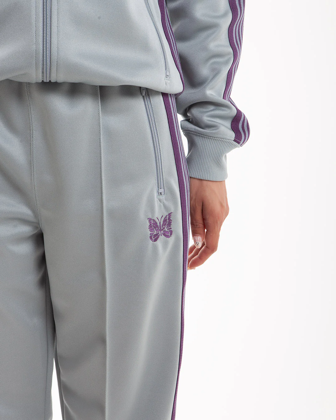 Needles Track Pant - Poly Smooth Sax Blue - Image 4