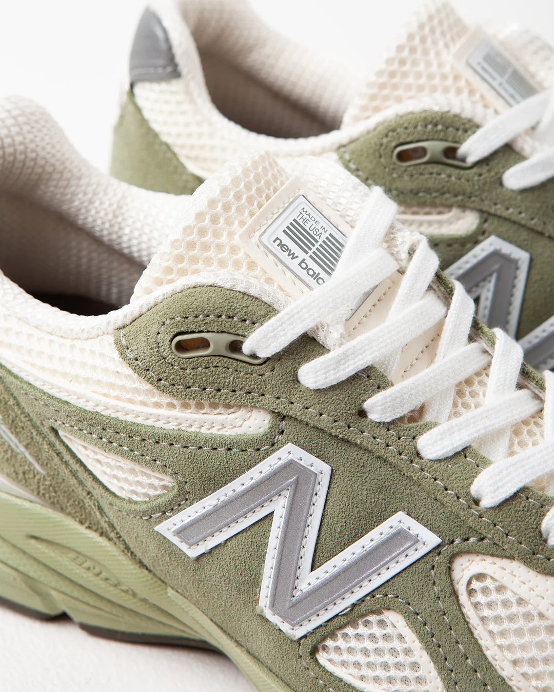 New Balance 990v4 Made in USA Olive Leaf - Image 4