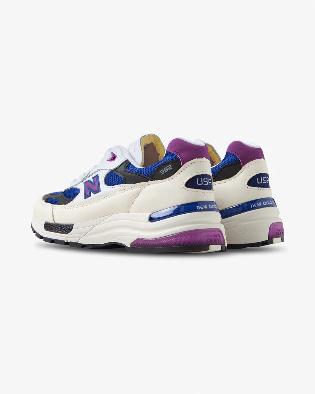 New Balance 992 Made In USA White/Team Royal - Image 3
