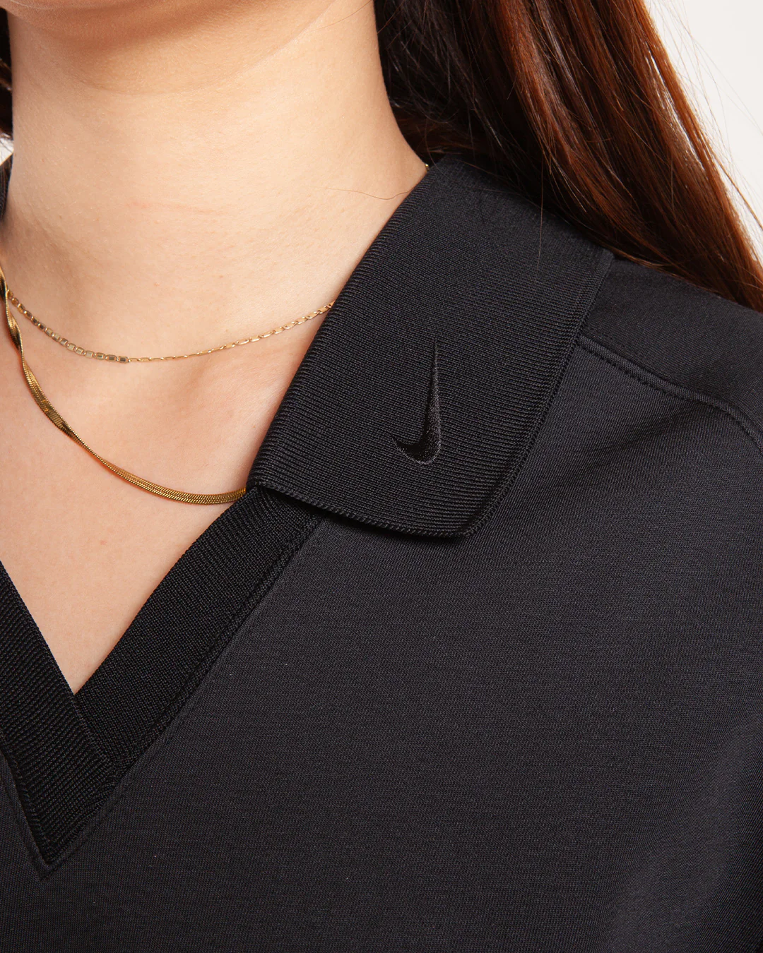 Nike Pregame Fleece Polo Black - Image 4