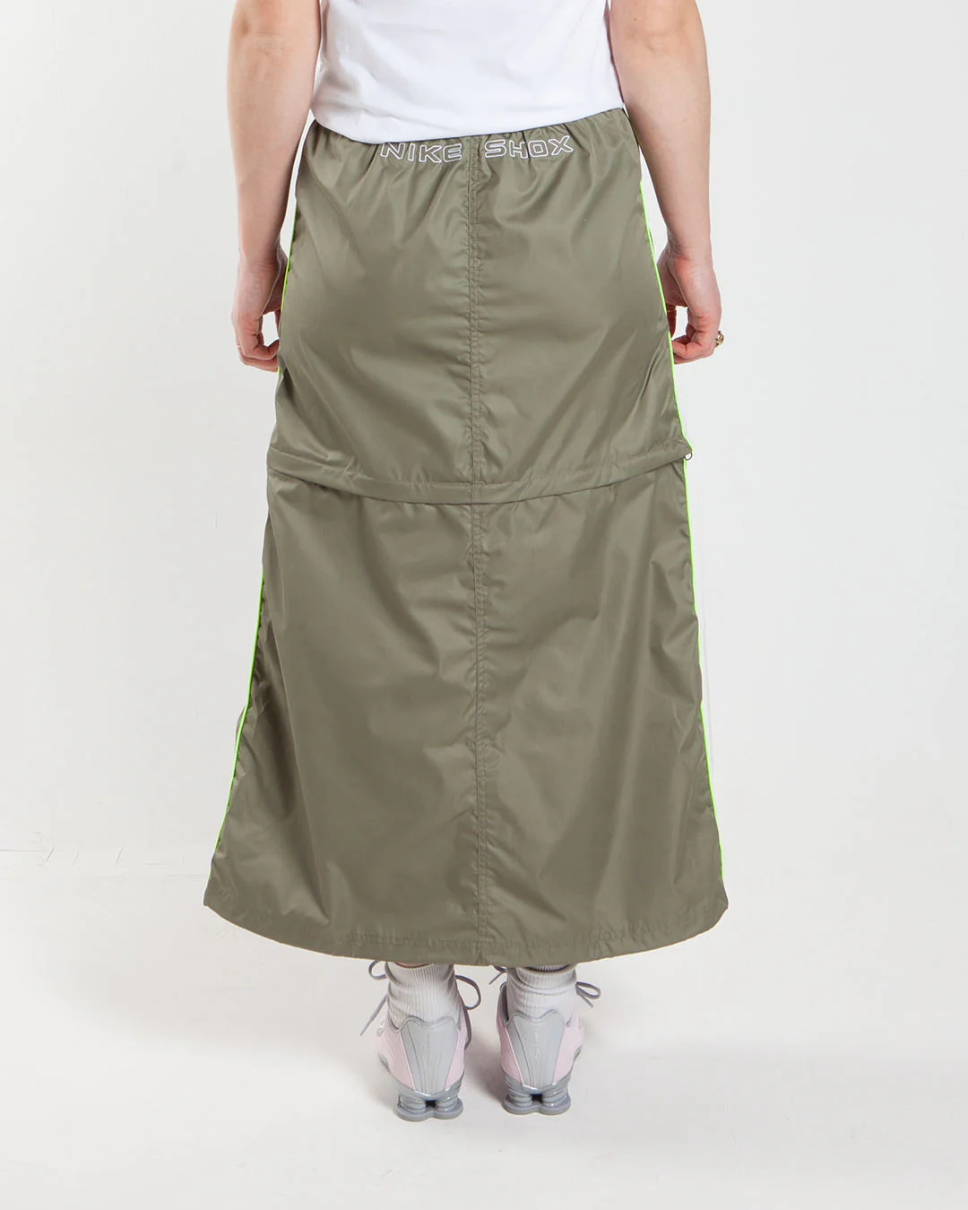 Nike Sportswear Detachable Shox Long Skirt Silver Sage/White - Image 3