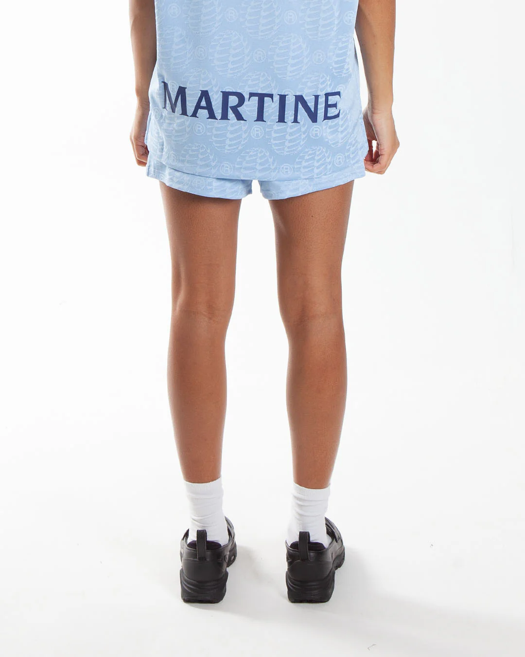 Nike x Martine Rose Football Short Psychic Blue/White - Image 3