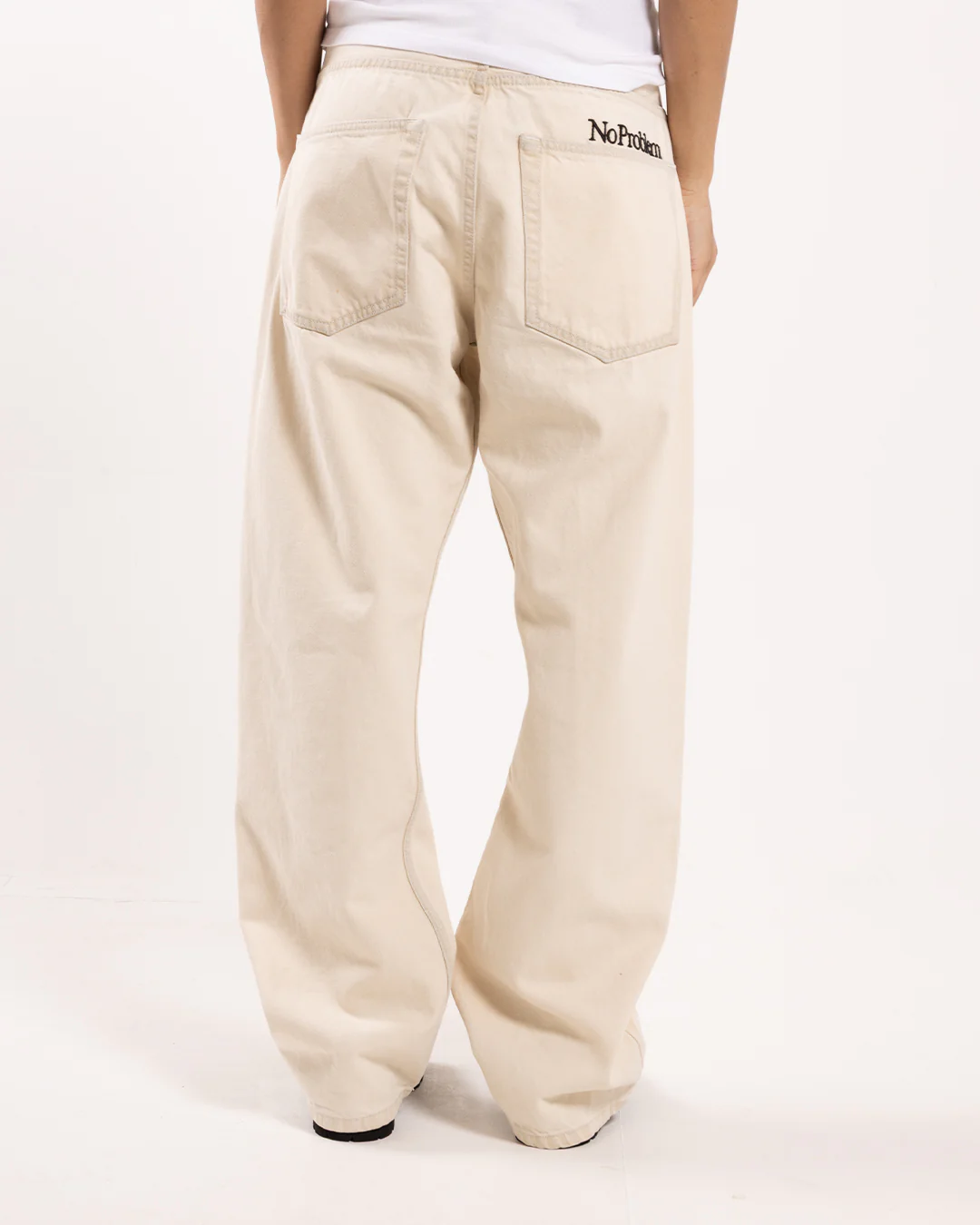No Problemo Bleached Bagi Jeans Sand - Image 3