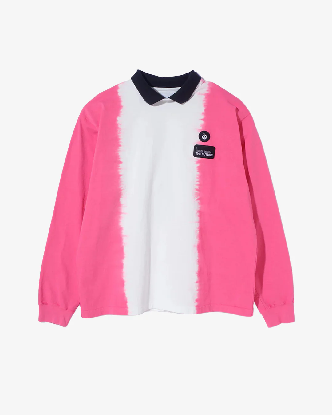 Nomarhythm Textile Hand Dye Polo Tee Shirt Pink - Image 5