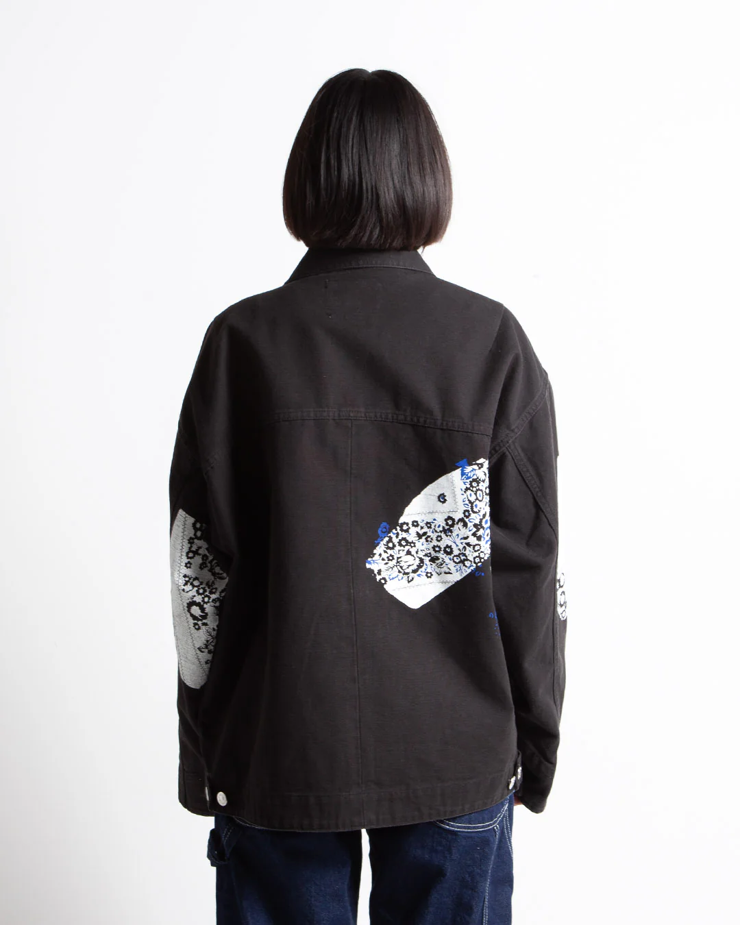 Nomarhythm Textile Sign Print Work Jacket Black - Image 3
