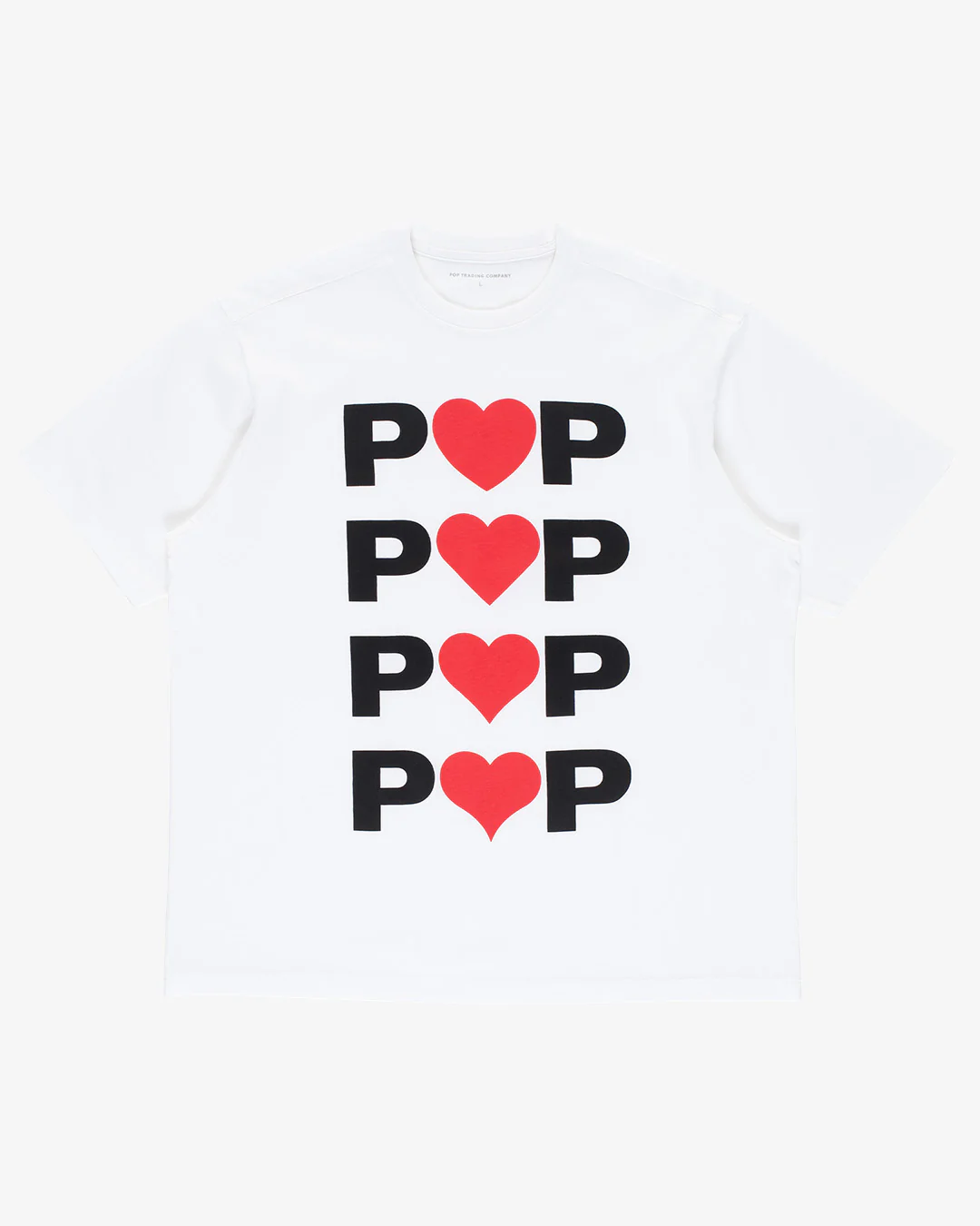 Pop Trading Company Hearts T-Shirt White - Image 4