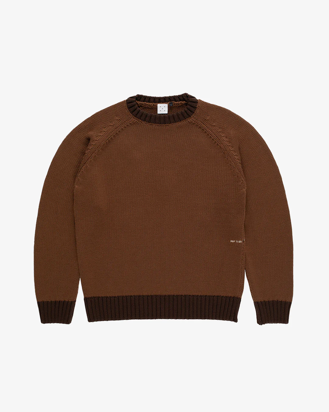 Pop Trading Company Knitted Logo Crewneck Bison - Image 4