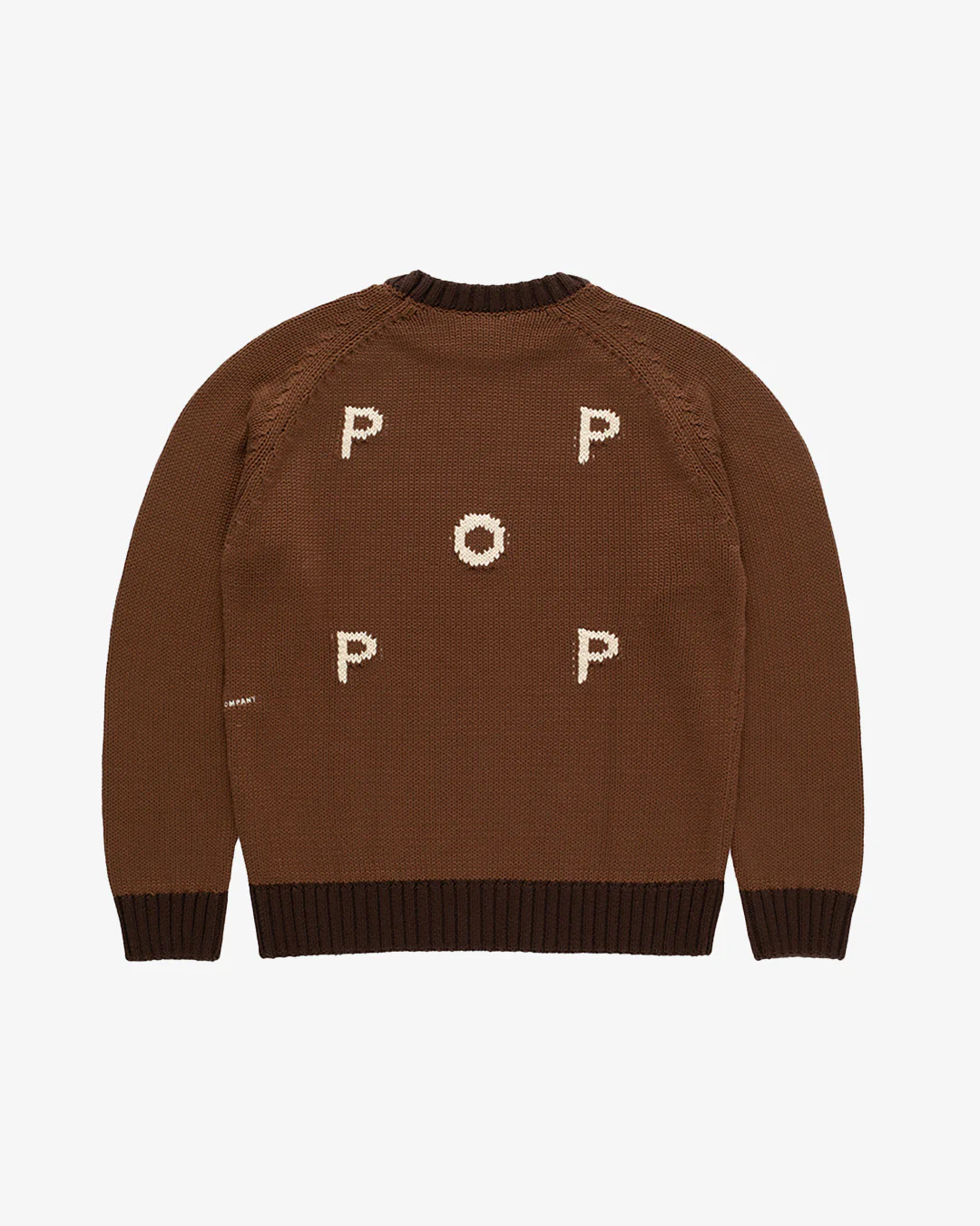 Pop Trading Company Knitted Logo Crewneck Bison - Image 5
