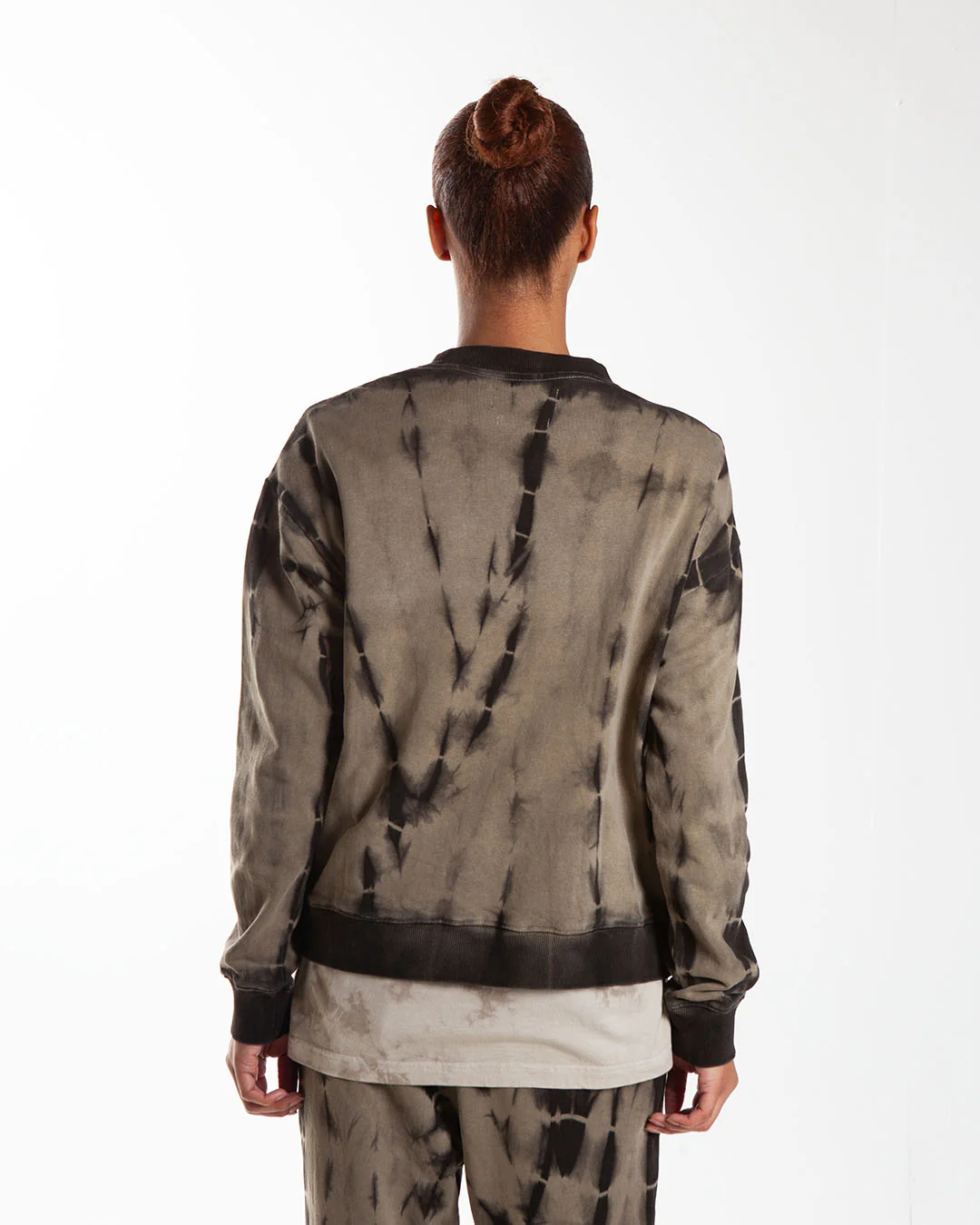 Potato Head Tie Dye Crewneck Sweater Black - Image 3
