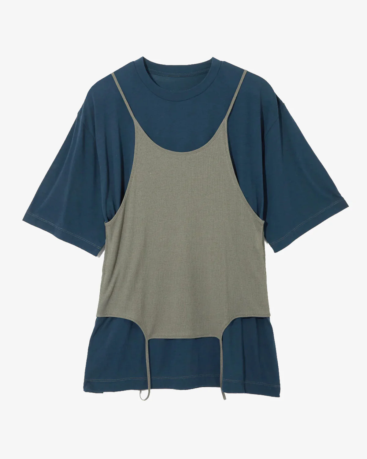 Rhodolirion Camisole Top/Loose Fitting Tee Navy - Image 5