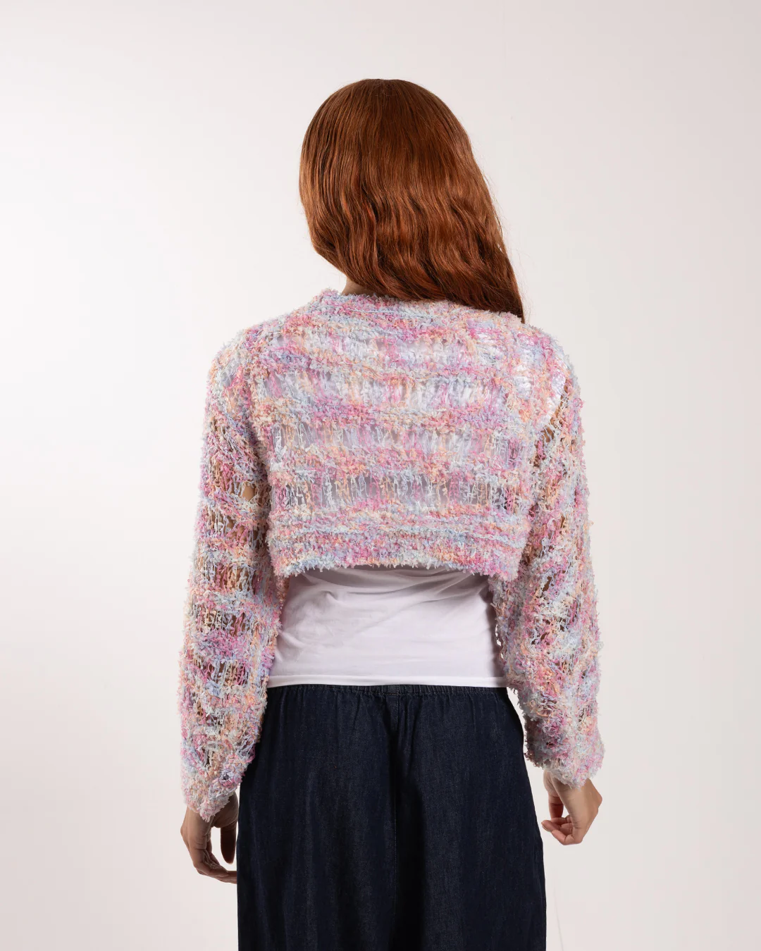 Rhodolirion Knit Bolero - Fancy Yarn Light Blue - Image 3