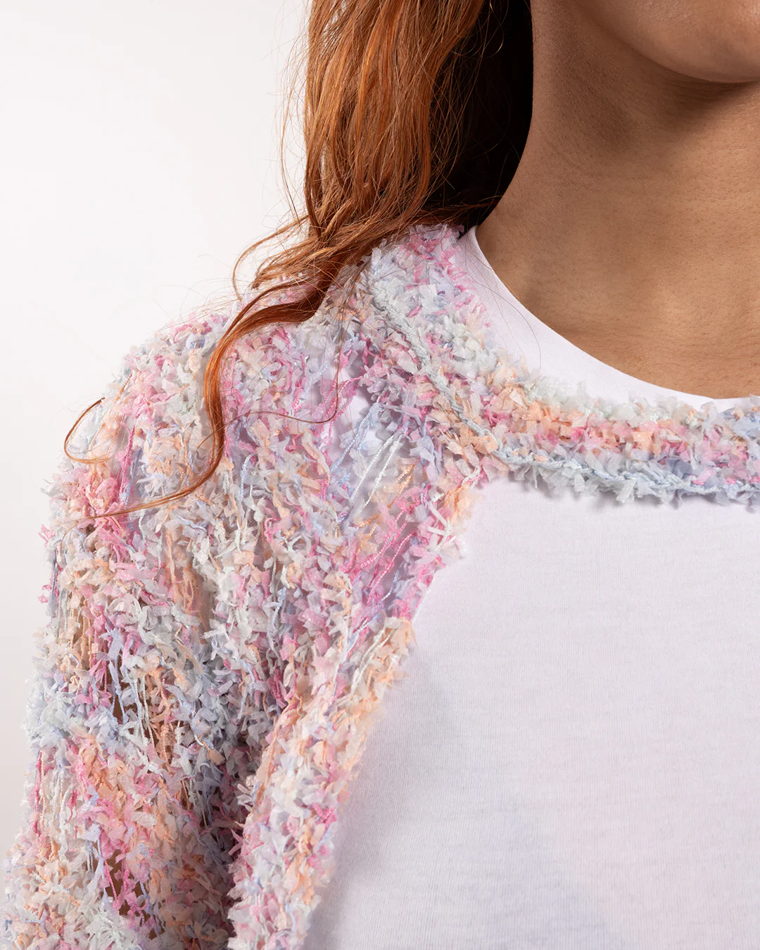 Rhodolirion Knit Bolero - Fancy Yarn Light Blue - Image 4