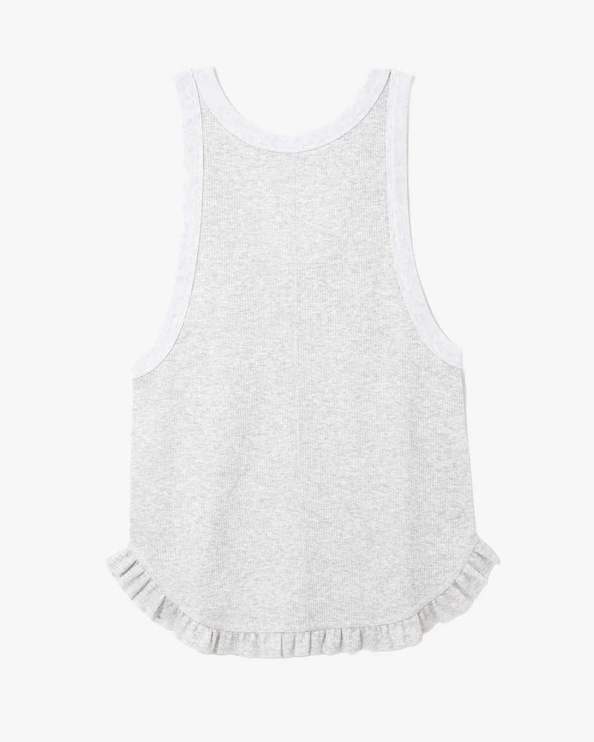 Rhodolirion Ribbed Frill Tank Top Grey - Image 5