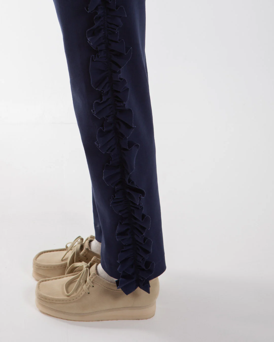 Rhodolirion Swallow Frill Side Pants Navy - Image 4