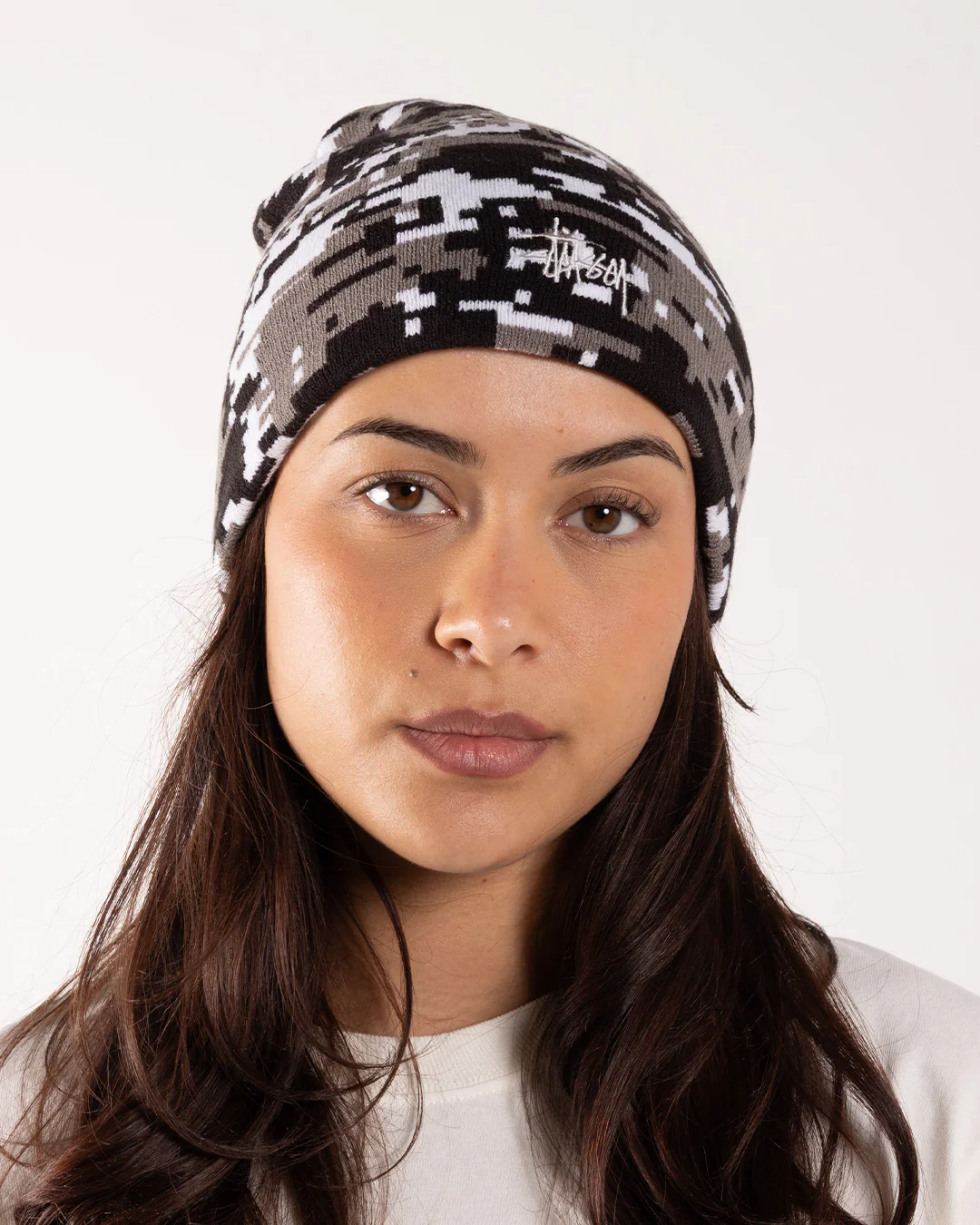Stüssy Basic Skullcap Beanie Digi Camo Grey