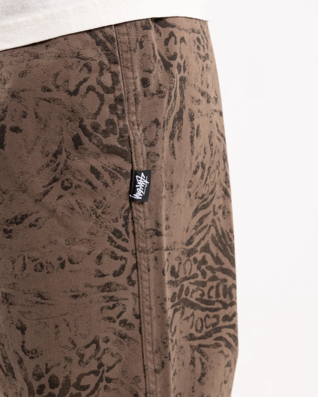 Stüssy Beach Pant Cotton Twill Fossil - Image 4