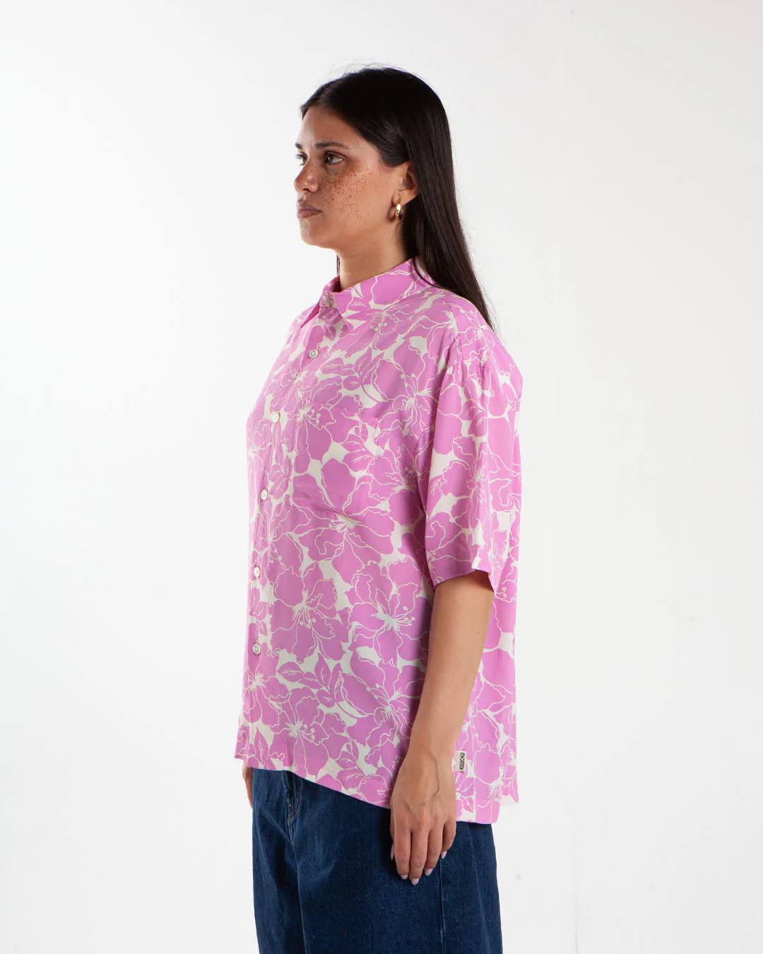 Stüssy Floral Hawaiian Shirt Pink - Image 2