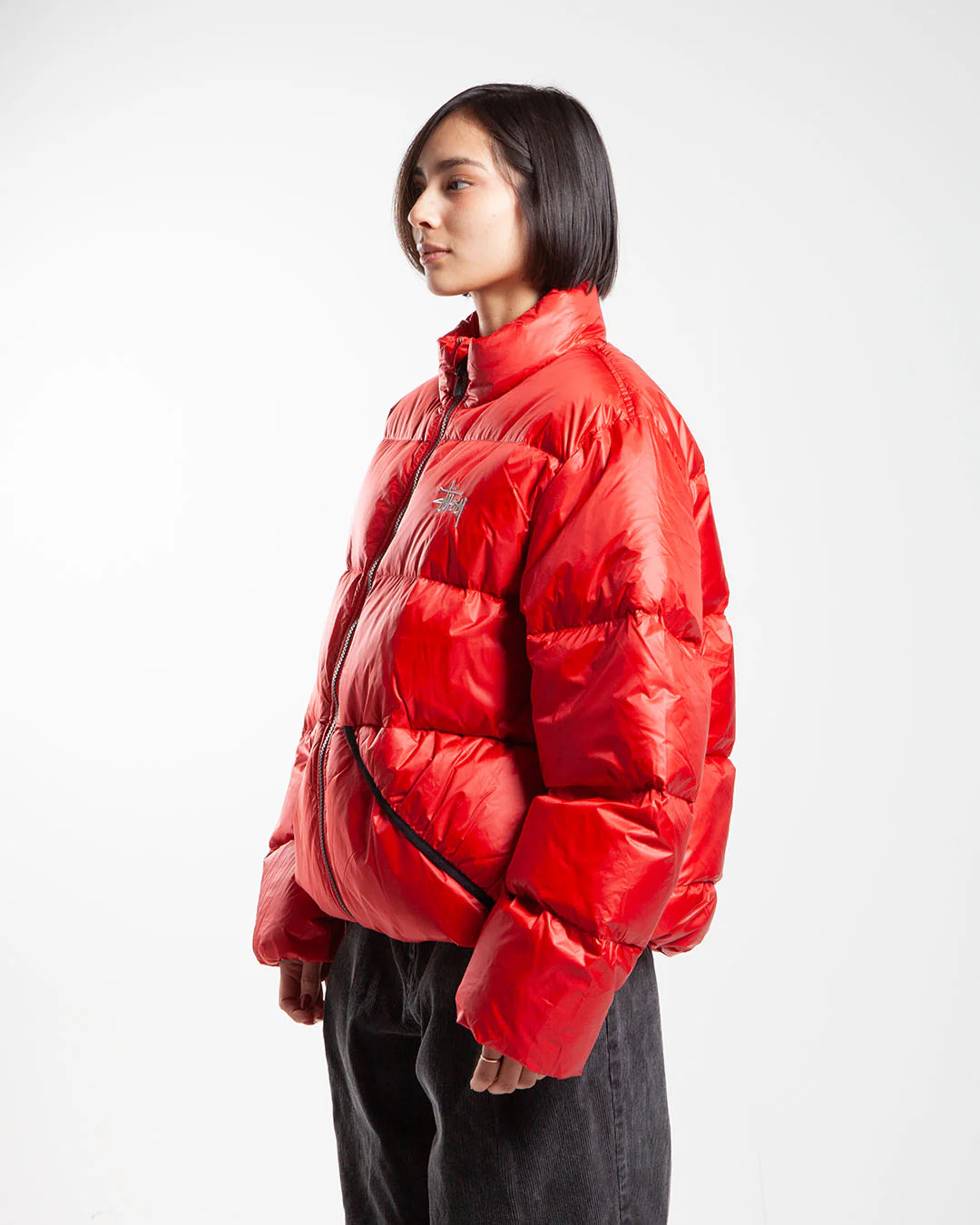Stüssy Micro Ripstop Down Mock Red - Image 2