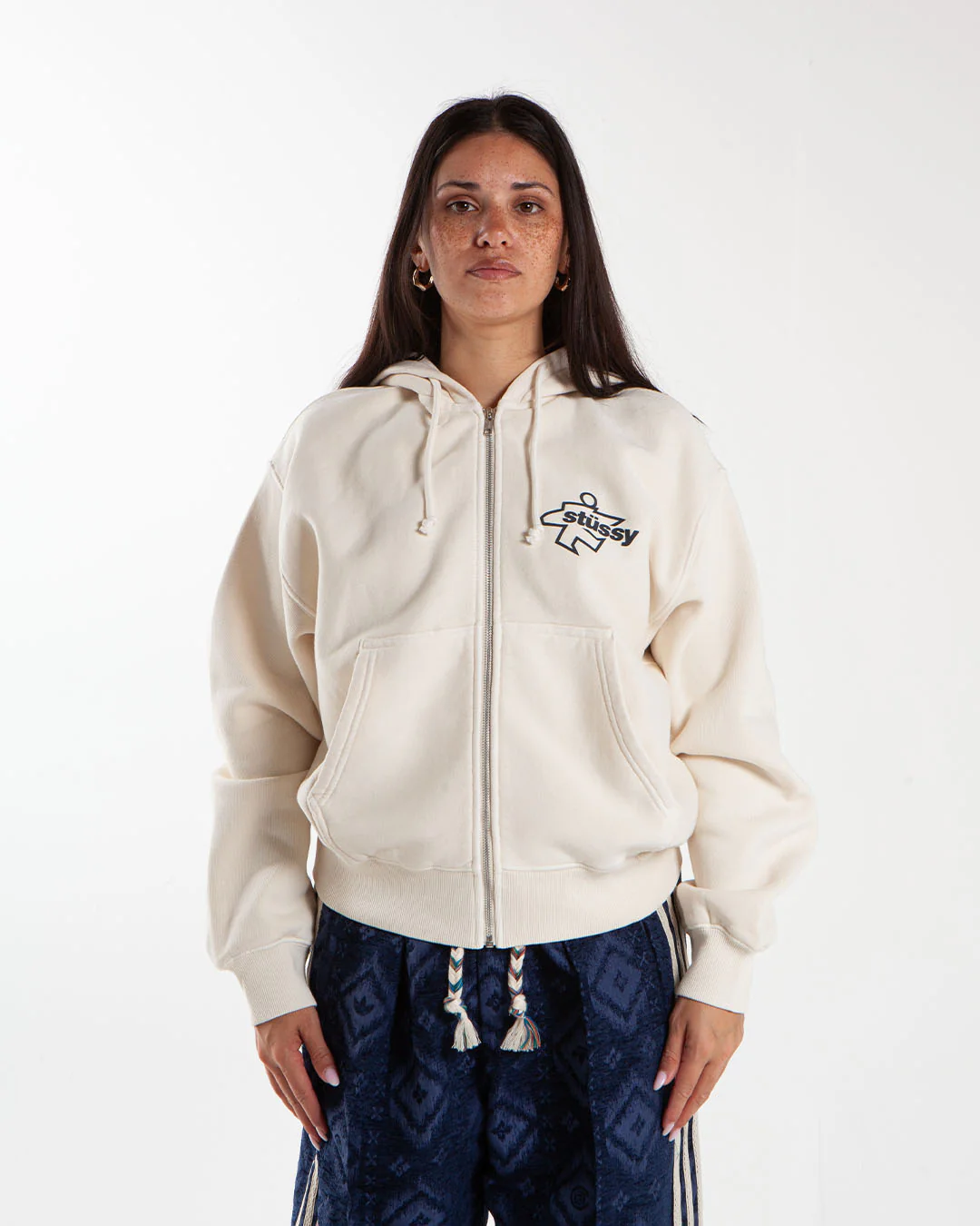 Stüssy Surf Size Gar. Dyed Zip Hood Bone
