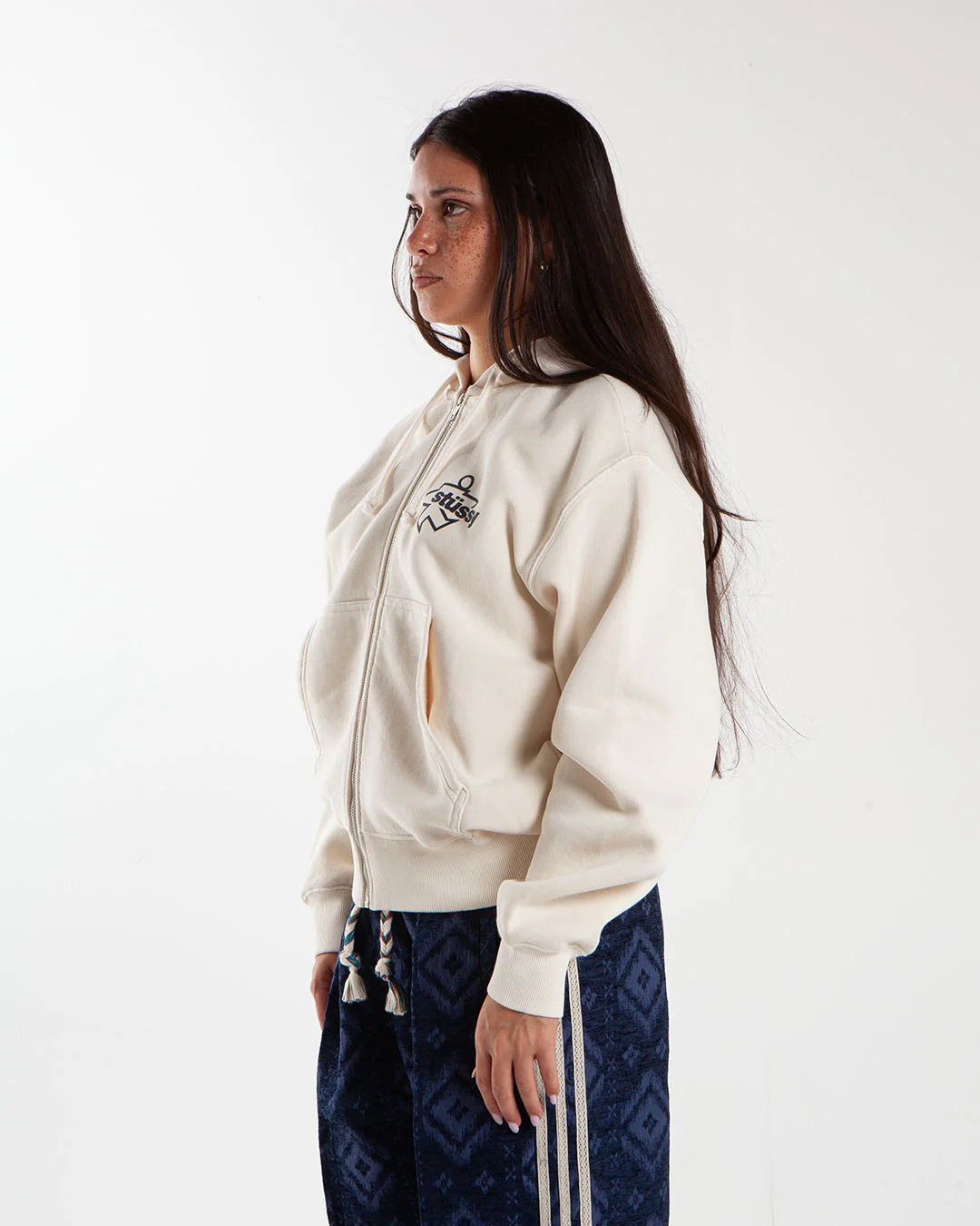 Stüssy Surf Size Gar. Dyed Zip Hood Bone - Image 2