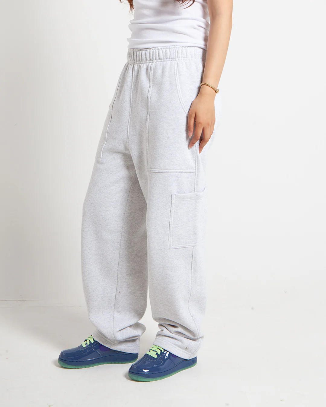 Stüssy Utility Fleece Pant Ash Heather - Image 2