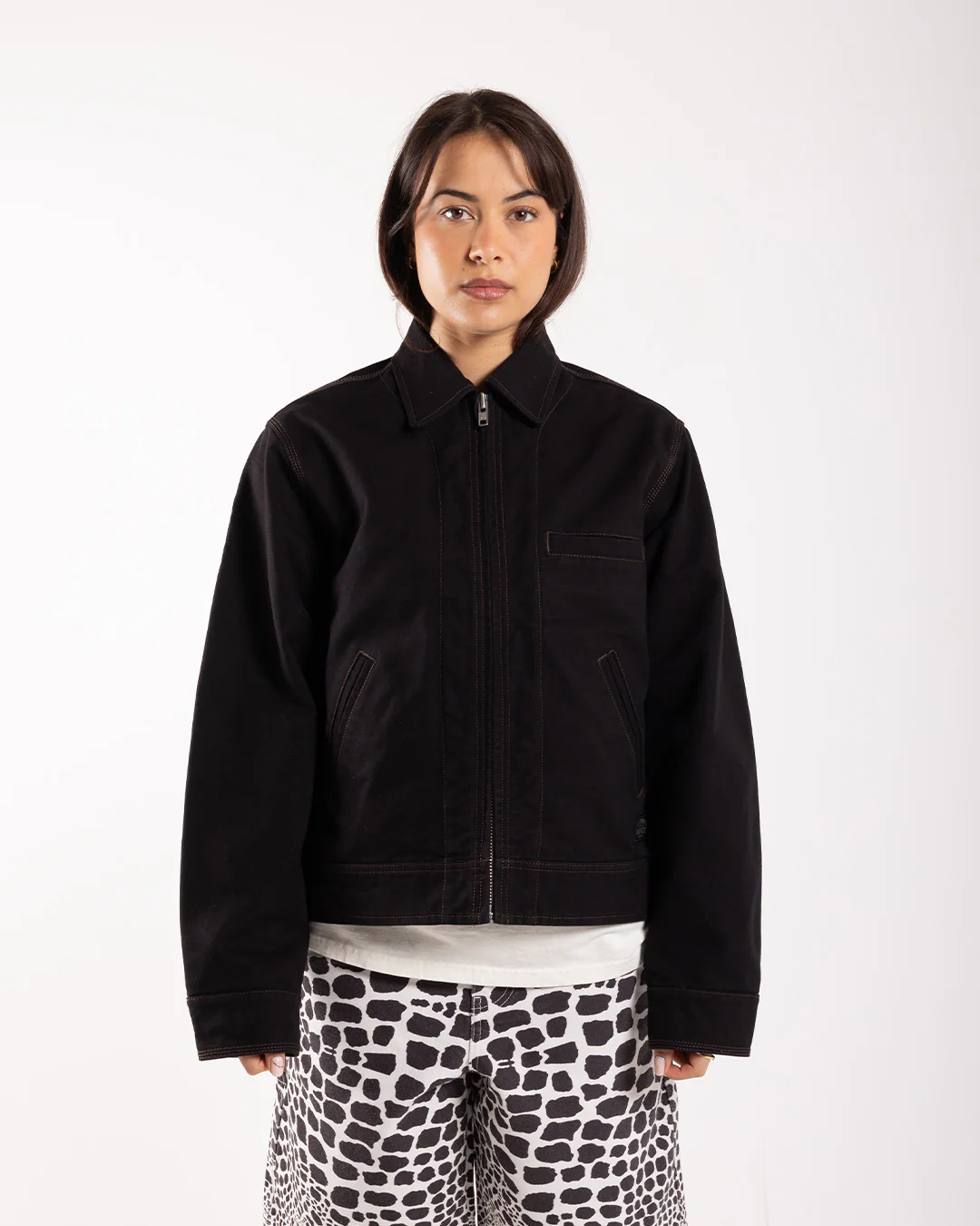 Stüssy Work Jacket Collared Black