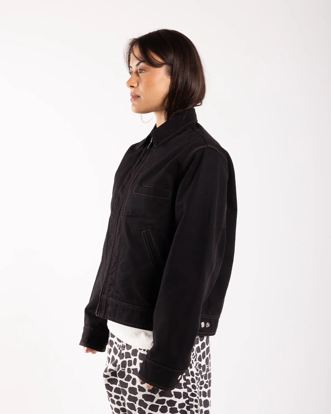Stüssy Work Jacket Collared Black - Image 2