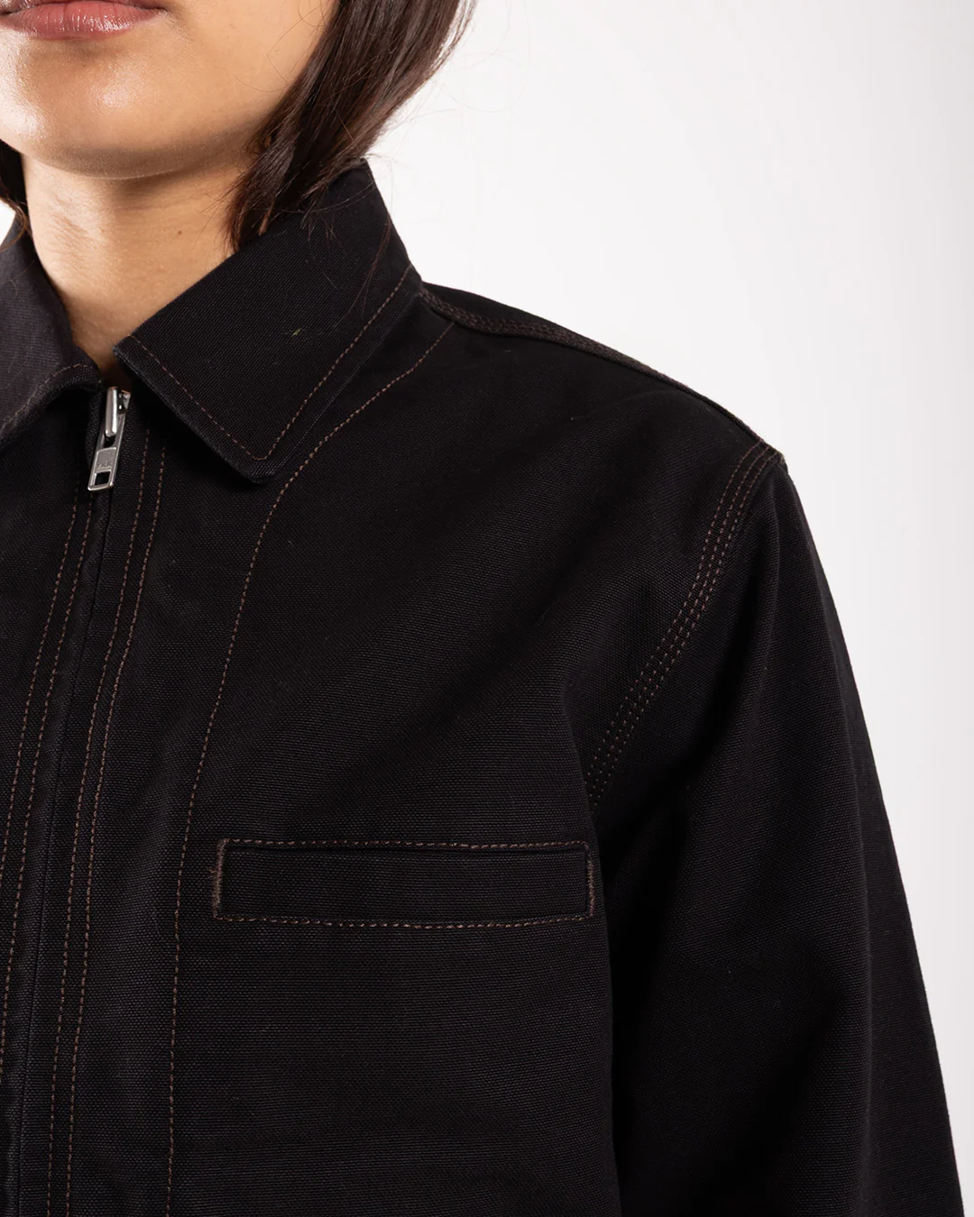 Stüssy Work Jacket Collared Black - Image 4