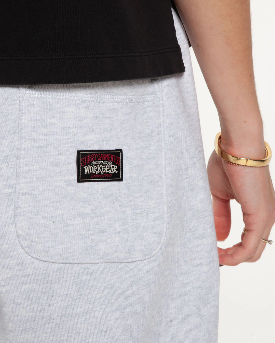 Stüssy Workgear Sweatpant Washed Ash Heather - Image 4