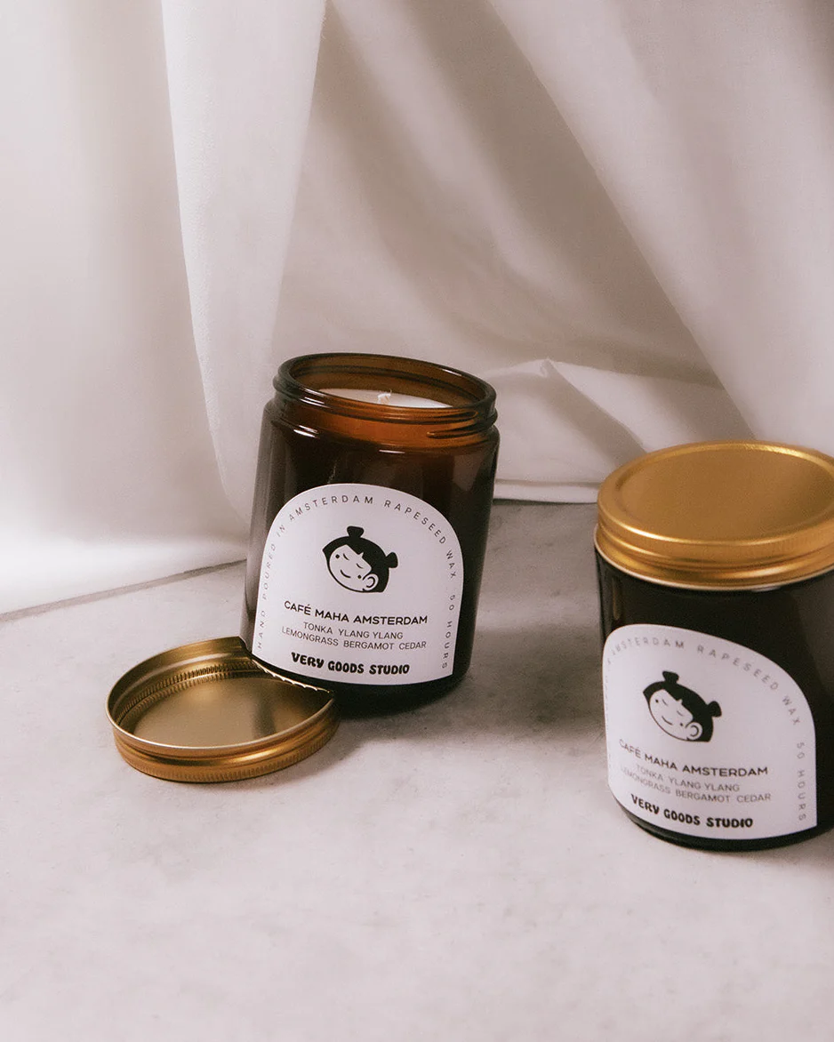 Very Goods Studio x Café Maha Amsterdam Candle Small Lemongrass/Bergamot - Image 4