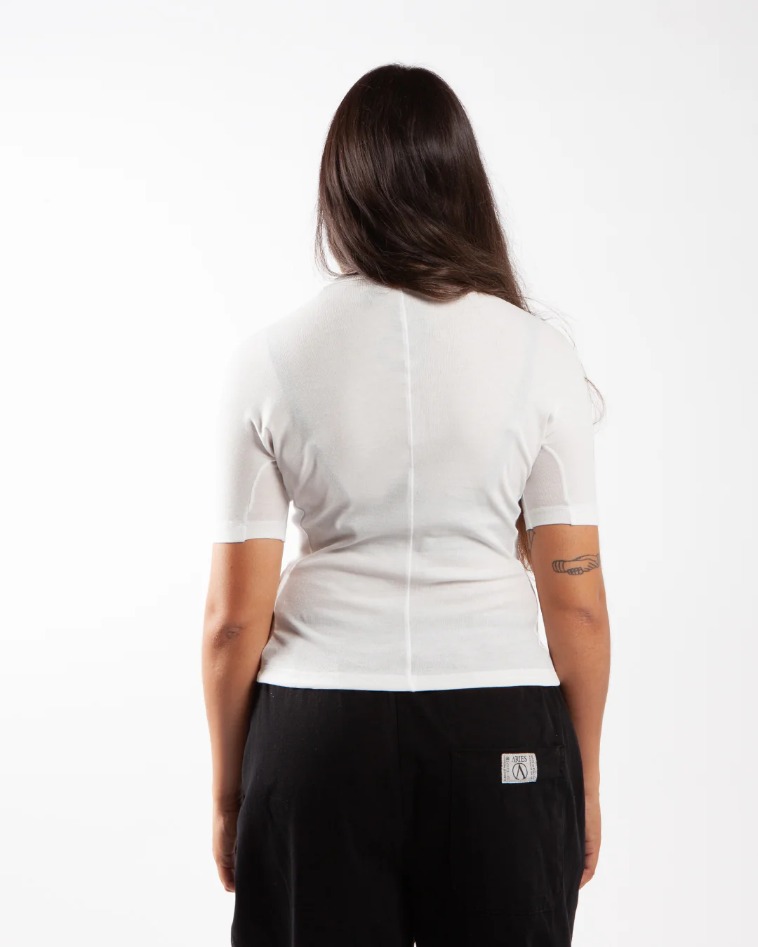 Y-3 Fitted SS Tee White - Image 3