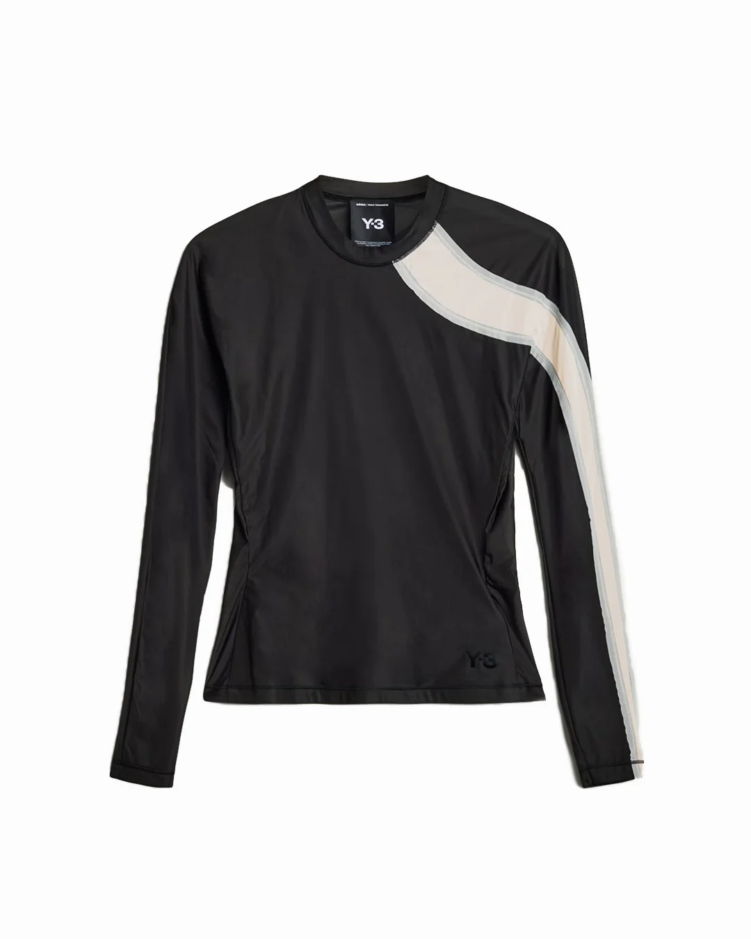 Y-3 Mesh Fitted Longsleeve Black/White - Image 5