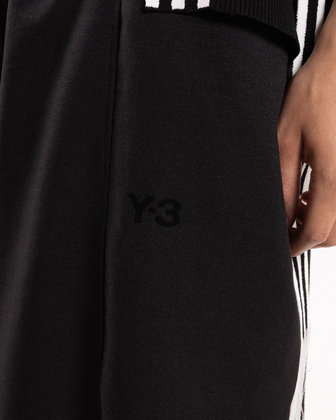 Y-3 Sports Uniform Cropped Top Flared Track Pants Black - Image 4