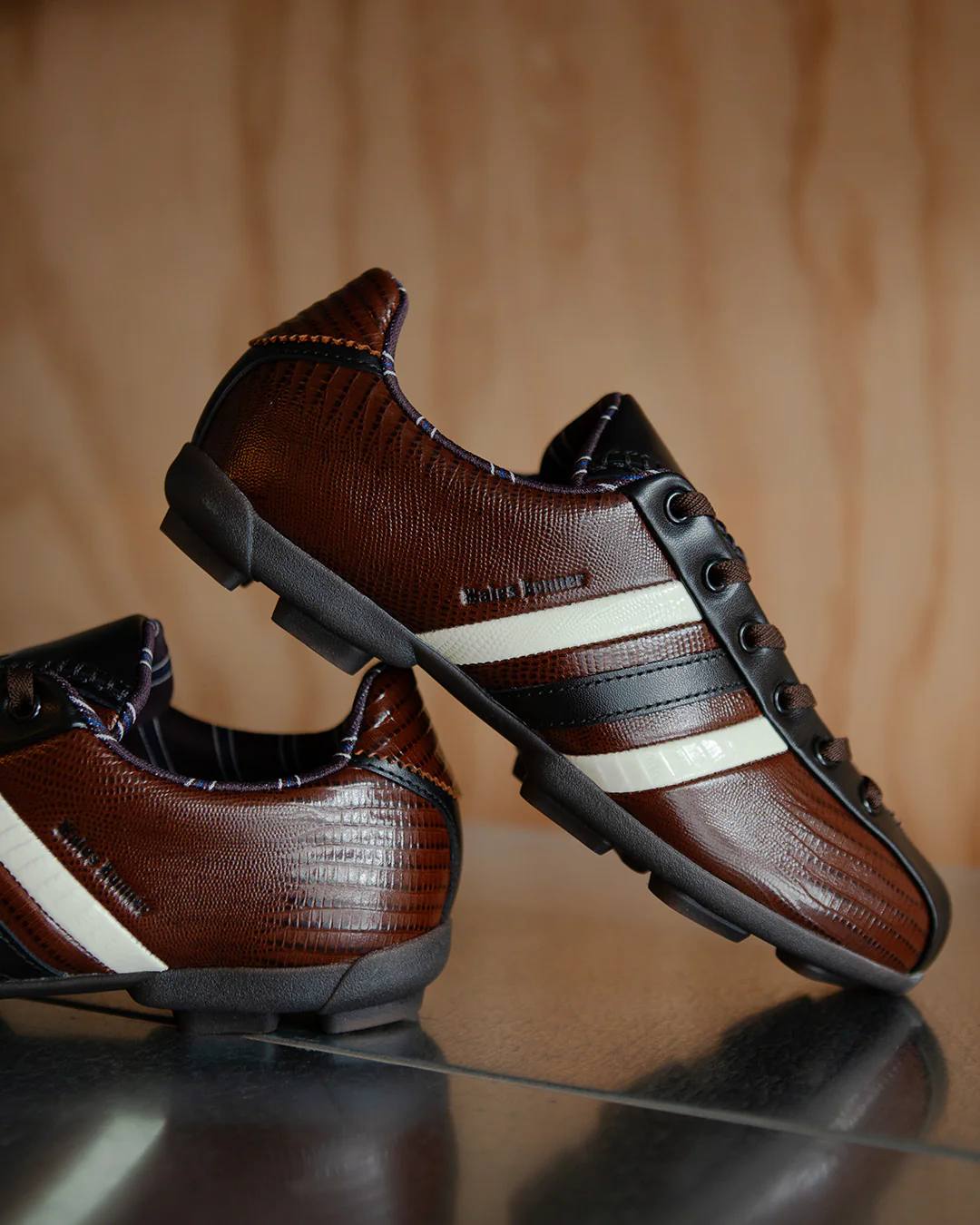 Y-3 x Wales Bonner The Field Lizzard Crew White/Dark Brown - Image 3