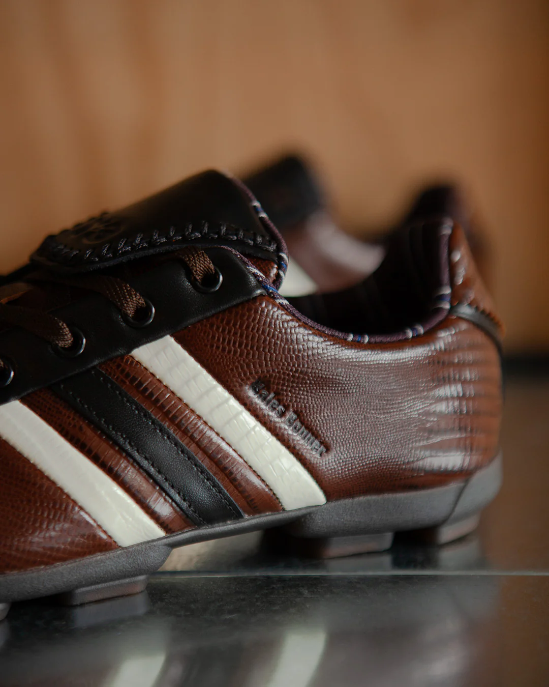 Y-3 x Wales Bonner The Field Lizzard Crew White/Dark Brown - Image 4