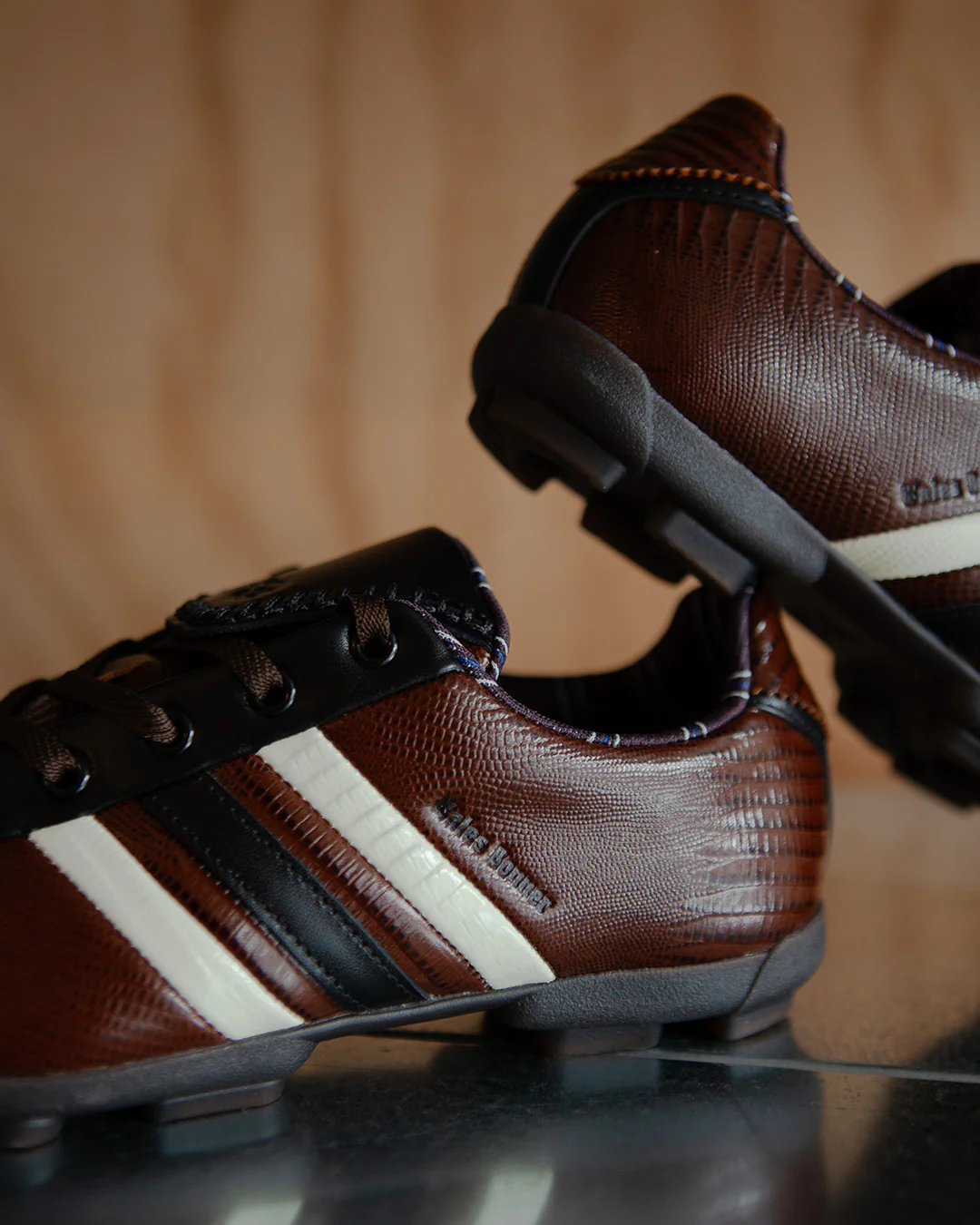 Y-3 x Wales Bonner The Field Lizzard Crew White/Dark Brown - Image 5